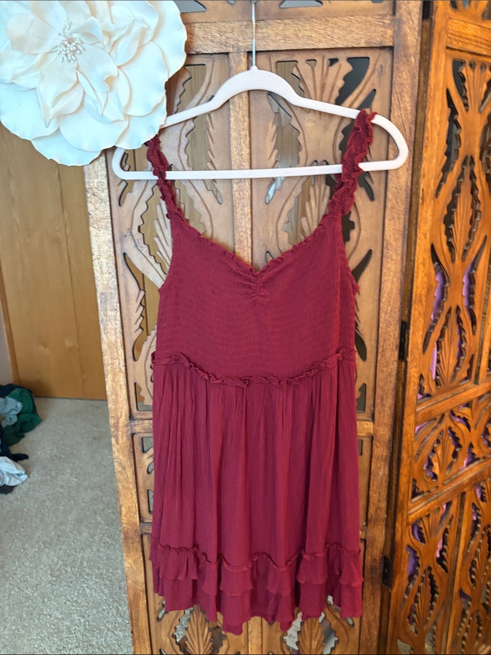 Burgundy Mini Dress